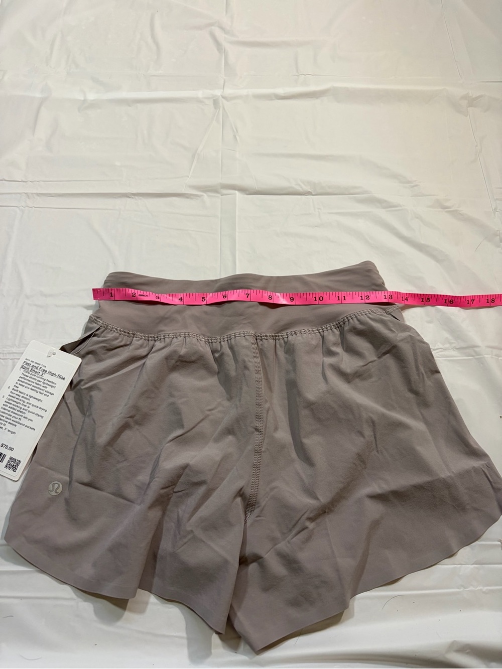 NWT Lululemon Fast & Free High-Rise Split Short 3" (Mauve Grey) Size XS - Picture 8 of 8